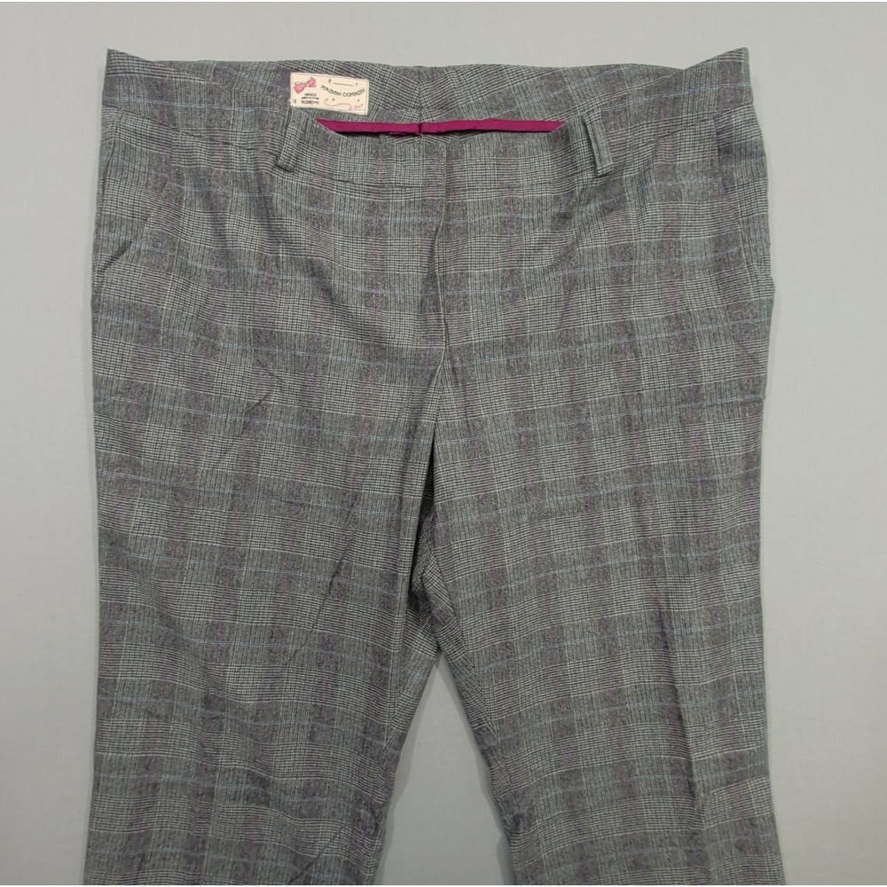 Maison Common Womens Plaid Wool Pants Size 42 US 10 12 Straight Leg Trousers - Picture 12 of 14